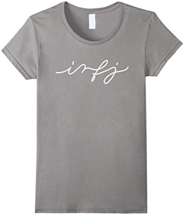 Women's INFJ Personality in Calligraphy - Introvert T-Shirt Large Slate