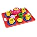 FLORMOON Toy Tea Set - 19pcs Pretend Play Tea Set - Durable Construction, Food-Safe Material, BPA Free, Phthalates Free - Learning Shapes & Colors Toy for Kids Children Tea Party and Fun