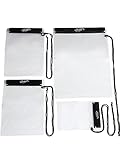 Mudder Waterproof Bags Pouch Case for Map, iPad, Camera and Mobile Phone, 4 Pack