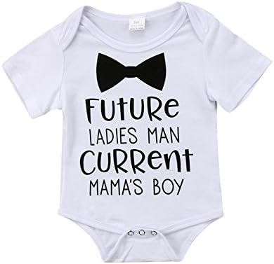 Enhill Funny Infant Newborn Baby Boy Short Sleeve Bodysuit Romper Outfit Summer Clothes