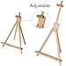 conda 31-1/2 inch A-Frame Easel, Adjustable Beechwood Tripod Display Stand, Holds Up to 27