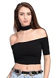 Wink Gal Women's Basic Choker Crop Top