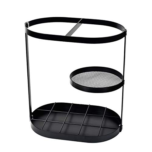 Black Metal Umbrella Stand Rack, Assembled Umbrella Storage Holder