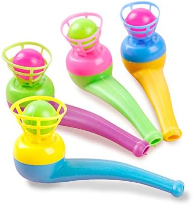 Ebeauty Classic Retro Floating Ball Toy Air Suspension Blowing Ball Blow Pipe for Kids Birthday Party Gift
