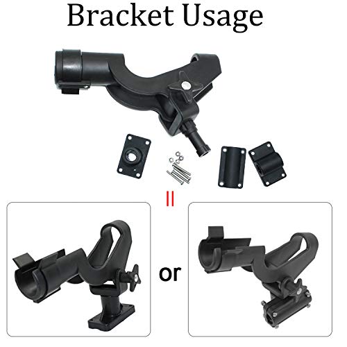 AGOOL Angelboot Rutenhalter 360 Grad drehbar verstellbar Angelrute Racks mit großer Klammer Klapphalterung – Bild 3