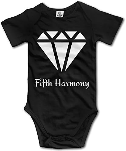 BACADI Baby's Fifth Harmony Hanging Bodysuit Romper Playsuit Outfits Clothes Climbing Clothes Short Sleeve Black