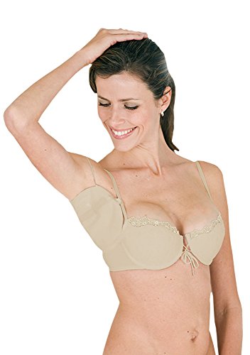 Ready Dress Shields Snaps onto Your Bra Straps – (1114-Short-Sleeve-Beige)