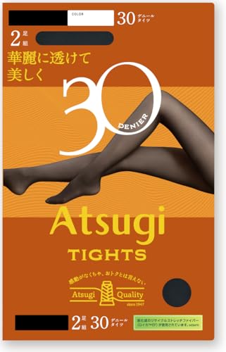 [アツギ] 可憐に透けて美しく 30デニール ロングセラー ＜2足組＞ 毛玉ができにくい 静電気防止 透け感