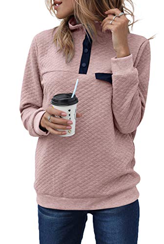 quilted pullover sweatshirt