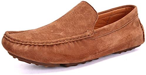 UNN Mens Loafers Casual Boat Shoes Genuine Leather Slip On Driving Moccasins Hollow Out Breathable Flats