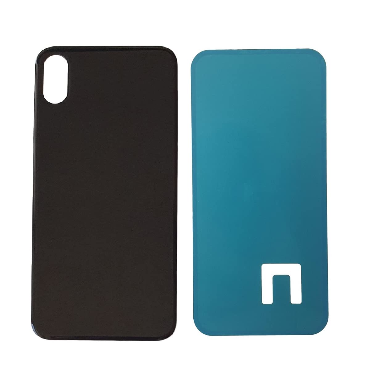 DHLK® Rear Housing Glass compatible with iPhone X - Back Glass Big Hole (SPACE GREY)