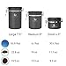 Coffee Gator Stainless Steel Coffee Grounds and Beans Container Canister with Date-Tracker, CO2-Release Valve and Measuring Scoop, Small, Gray
