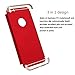 iPhone 5s Case, iPhone SE Case, iPhone 5 Case, SAUS 3 in 1 Ultra Thin and Slim Design Coated Premium Non Slip Surface with Excellent Grip Case Fit for Apple iPhone 5 / 5S / SE (Red)