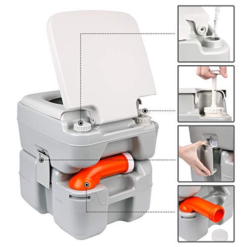 Leader Accessories Portable Toilet with Storage Bags Travel Toilet