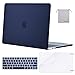 MOSISO Plastic Hard Shell & Keyboard Cover & Screen Protector & Storage Bag Compatible Newest MacBook Pro 15 Inch, Pure Blue