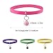 Whaline 15pcs Double Side Soft Plush Puppy ID Collars with Bells for Dog and Cat