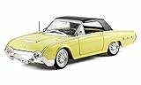 1962 Ford Thunderbird Sport Roadster Soft Top, Yellow - Arko 06201 - 1/32 Scale Diecast Model Toy Car
