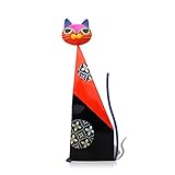 TOOARTS Fortune cat Metal sculpture (Red) Metal Statue Home furnishing articles Handicrafts
