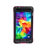 ELECDAY Newest Premium Extreme Luxury Shockproof Waterproof Weatherproof Armor Tank Aluminum Metal Gorilla Glass Military Heavy Protection Hard Case For Samsung Galaxy S5 (Black/Rose)