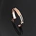 WUSUANED Stainless Steel V Grooved Cuff Bracelet Bangle for Women (V groove rose gold)