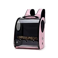LUSHAN ❤ Pet Parrot Bird Carrier Travel Bag Space Capsule Transparent Cover Backpack Breathable