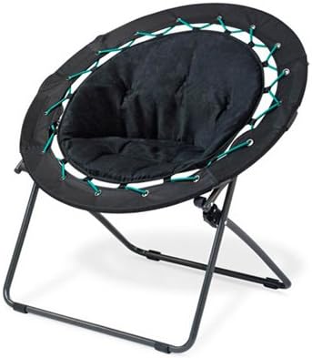 (2) ea Zenithen IC524S-TV01 360 Degree Black Microfiber Bungee Chairs