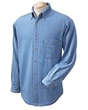Harriton Men's Long-Sleeve Denim Shirt M550