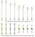 Paxcoo 16Pcs Magnetic Clasps and Chain Extender Set Necklace Extenders Magnetic Closures for Necklace Bracelet Jewelry Making Supplies