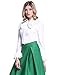 PrettyGuide Women Stand-Up Collar Lotus Ruffle Shirts Blouse Bow White US M