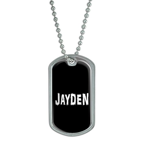 Jayden - Name Military Dog Tag Luggage Keychain