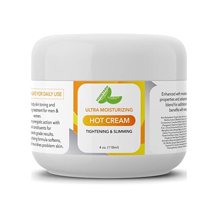 Hot Cream for Cellulite for Women and Men Anti Aging Cream with Antioxidants and Essential Oils Rosemary Lavender Aloe…