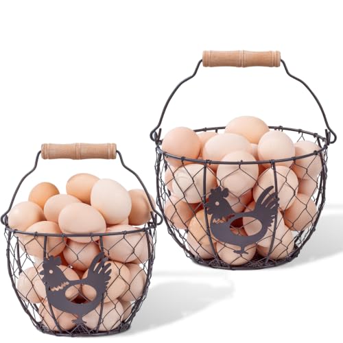 FNXAOR Wire Egg Basket Set