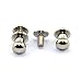 LQ Industrial 30 Pack Silver Round Head Button Stud Slotted Screws 8x10x10mm Chicago Screws Nail Rivet for DIY Leather Craft