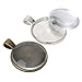 eBoot 24 Pieces Silver and Bronze Pendant Trays Round Bezel with 24 Pieces Glass Round Dome Tiles, Totally 48 Pieces (Multicolor 1)