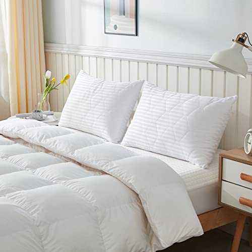 Uniqwamer Pillows for Sleeping 2 Pack, King Size Bed Pillows, Skin