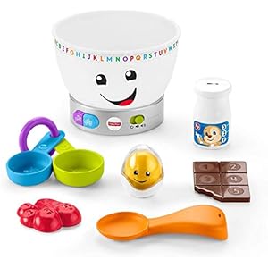Fisher-Price Laugh & Learn Baby Learning Toy Magic Color Mixing Bowl With Pretend Food Music & Lights For Ages 6+ Months