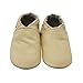 Sayoyo Lowest Best Baby Soft Sole Prewalkers Skid-resistant Baby Toddler Shoes Cowhide Shoes (18-24 Months, Beige)