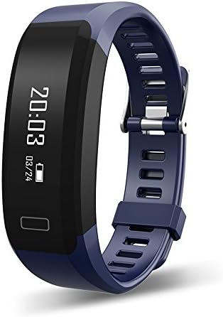 Tecomax Fashion Sport Bluetooth Smart Band Wristband Smart Bracelet with Heart Rate Monitor Sleep Monitor Call Reminder for Android &amp; IOS Smart Phones -Blueberry