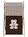 Sweet Jojo Designs Baby and Kids Clothes Laundry Hamper for for Chocolate Teddy Bear Bedding