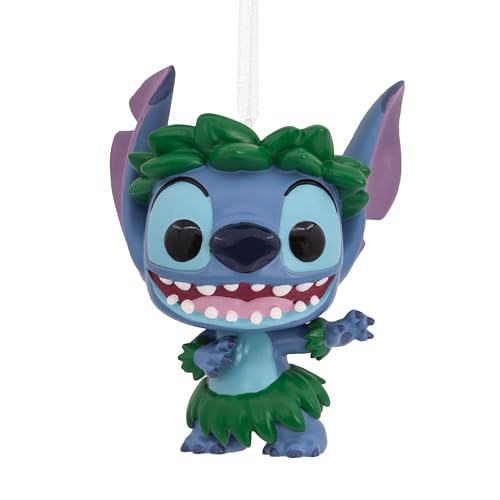 Hallmark Stitch Funko Pop Hanging Christmas Ornament, Disney Lilo & Stitch, Resin Tree Decoration, Blue, Grey
