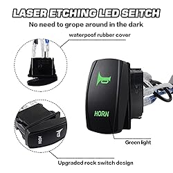 RZR Horn Kit UTV Horn with Button Rocker Switch LED