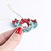 Factory Direct Craft 1 inch Miniature Frosted Sisal Christmas Wreaths with Red Bows 18 Total Mini Wreaths