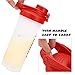 HOOPLE Shaker Bottle Protein Powder Shake Blender Gym Smoothie Cup, BPA Free, Auto-Flip Leak-Proof Lid, Handle with Ball Included - 24 Ounce
