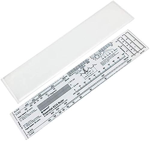 Warp United Essential ECG Ruler Pocketcard in English with Protect Sheath by Warp United