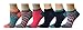 TOP STEP Women's 24 Pairs Colorful Patterned Low Cut/No Show Socks