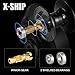 SeaKnight Falcon Baitcasting Fishing Reel,10+1 Shielded Bearings 17.6 Lb Carbon Fiber Drag,7.2:1,8.1:1 Gear Ratio High Speed Smooth Reels