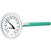 Reotemp Large Dial Easy Read Pocket Thermometer, 2" Dial, 5" Stem, Waterproof (0 to 220 Fahrenheit)