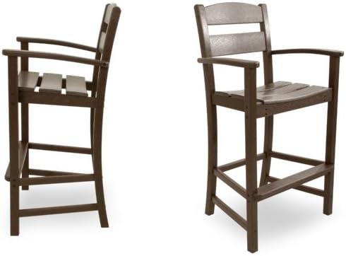 Ivy Terrace IVS110-1-MA Classics 2-Piece Bar Arm Chair Set, Mahogany