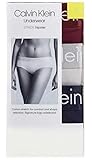 Calvin Klein Womens 3 Pack Logo Hipster Burgundy/Light Gray/Navy Medium