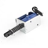 Uxcell a13072900ux1656 Open Frame Solenoid Electromagnet with Spring Plunger, 12VDC, 300 mA